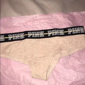 Pink logo cheekster panty
